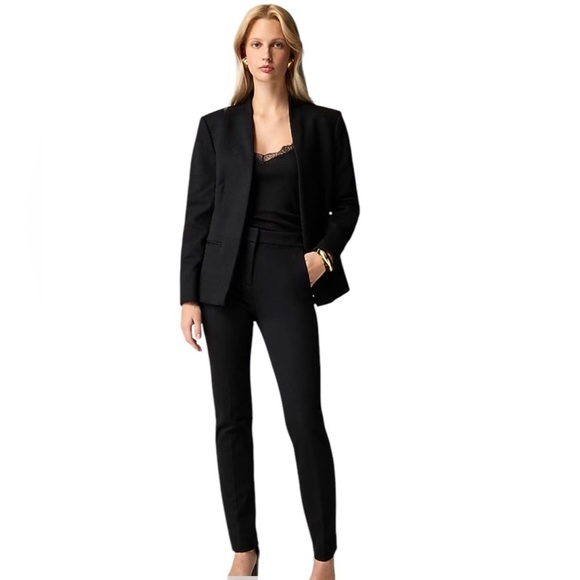 NEW J. CREW Going-out Slim Pant in Stretch Twill Black Size 6P - Picture 1 of 8